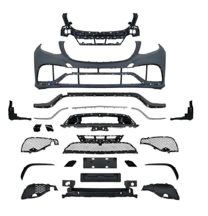A To Z Compatible With Mercedes Benz Gle W166 (2016-2019) Front Bumper Upgrade Convert To Amg Gle63 Amg Bumper Body Kit W166-002 Gc CC-9615 (Shipping Cost Not Included In Price)