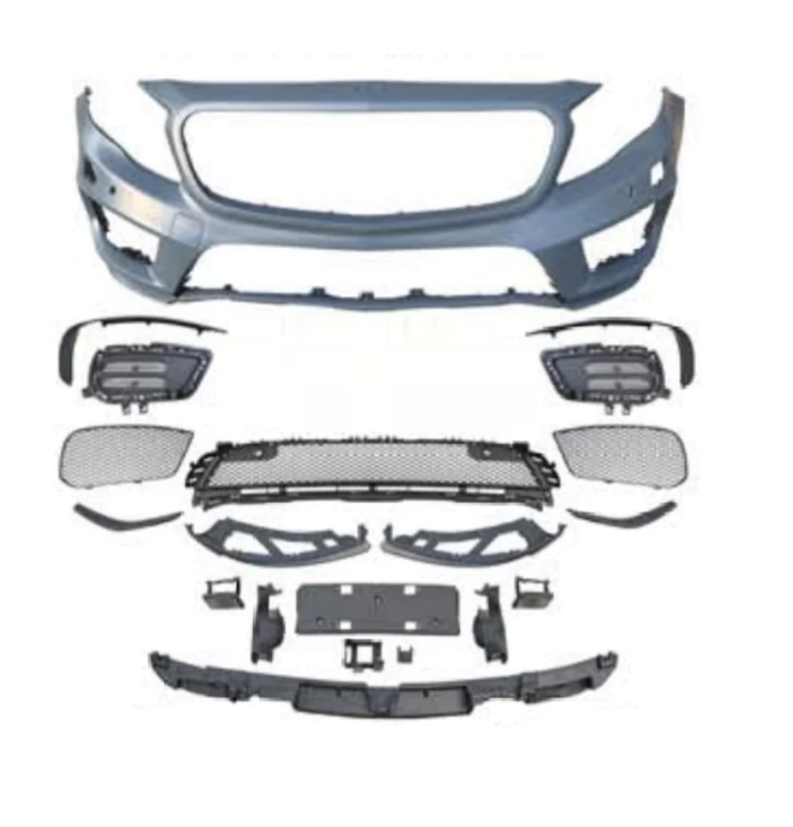 A To Z Compatible With Mercedes Benz Gla W156 X156 (2014-2019) Upgrade Facelift Convert To Gla45 Amg Front Body Kit Bumper CC-9668 (Shipping Cost Not Included In Price)