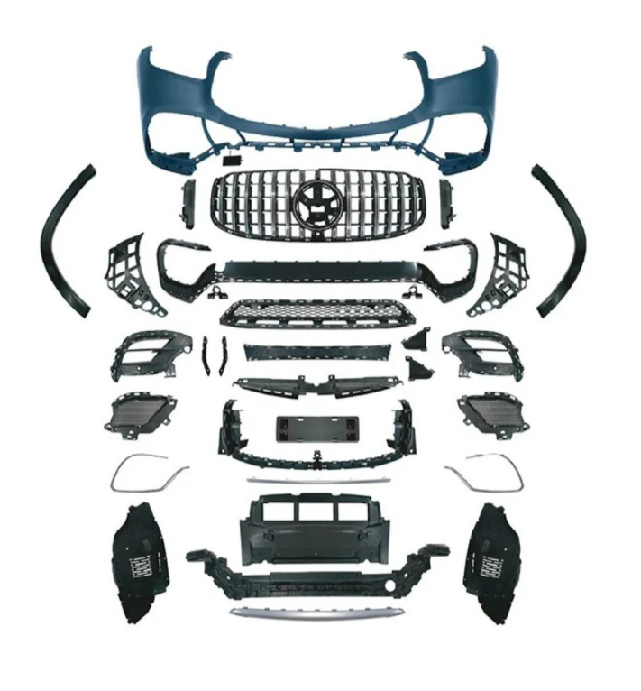 A To Z Compatible With Mercedes Benz Gls W167 X167 (2019-2025) Front Bumper Upgrade Convert To Gls Amg63 Amg Bumper Body Kit Gc X167-001 CC-9723 (Shipping Cost Not Included In Price)