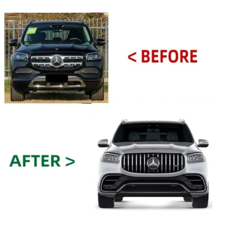 A To Z Compatible With Mercedes Benz Gls W167 X167 (2019-2025) Front Bumper Upgrade Convert To Gls Amg63 Amg Bumper Body Kit Gc X167-001 CC-9723 (Shipping Cost Not Included In Price)