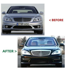 A To Z Compatible With Mercedes Benz S Class W221 (2006-2009) Upgrade Facelift Body Kit To W221 Lci Amg Bumper Headlight Taillight Skirts Exhaust Tips CC-4852 (Shipping Cost Not Included In Price)