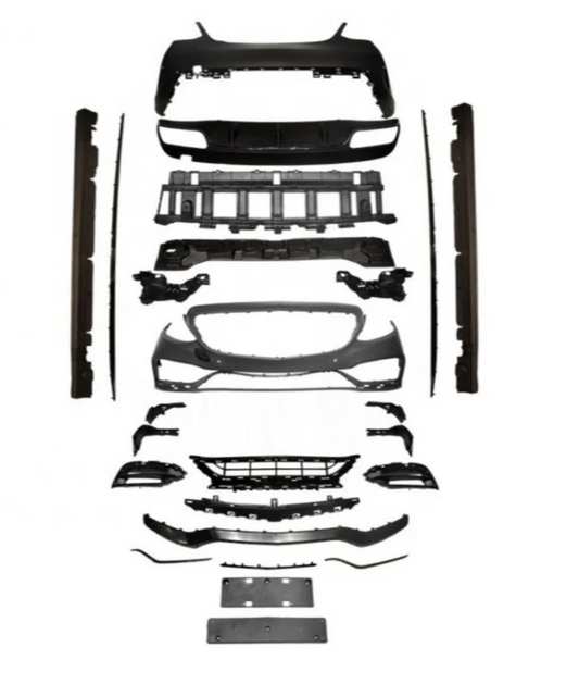 A To Z Compatible With Mercedes Benz C Class W205 (2015-2023) Upgrade Convert To C63 Amg Body Kit Bumper Side Skirts Diffuser After Lip Tips CC-5982 (Shipping Cost Not Included In Price)