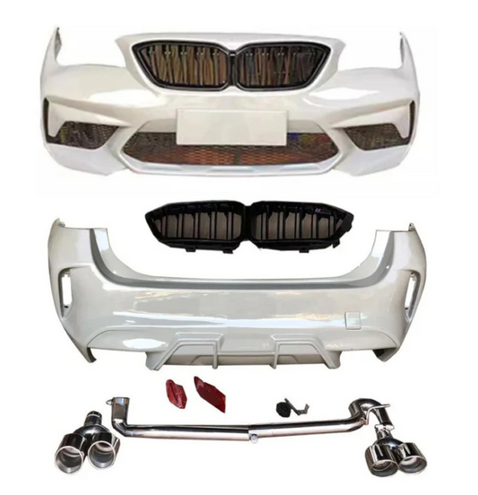 A To Z Compatible With BMW X1 E84 (2009-2015) Upgrade Convert Facelift To M Sports M2C Style Body Kit Bumper Exhaust Tips Diffuser CC-6644 (Shipping Cost Not Included In Price)