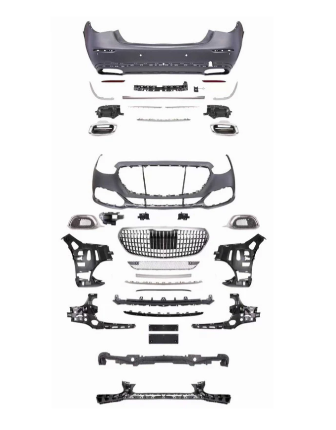 A To Z Compatible With Mercedes Benz S Class W223 (2021-2025) Car Upgrade To Maybach Mhb Bumper Body Kit Front After Lip Diffuser Exhaust Tips Fog Gril Cover Grill CC-8919 (Shipping Cost Not Included In Price)