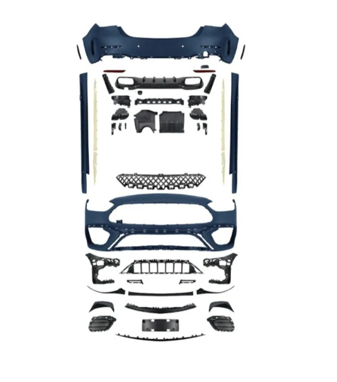 A To Z Compatible With Mercedes Benz C Class W206 (2022-2025) Front Rear Bumper Side Skirt Diffuser Exhaust Tip Upgrade Convert To Amg Amg C63 Bumper Body Kit W206-010 CC-9552 (Shipping Cost Not Included In Price)