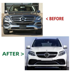 A To Z Compatible With Mercedes Benz Gle W166 (2016-2019) Front Rear Bumper Upgrade Convert To Amg Gle63 Amg Bumper Body Kit Set W166-008 Gc CC-9621 (Shipping Cost Not Included In Price)