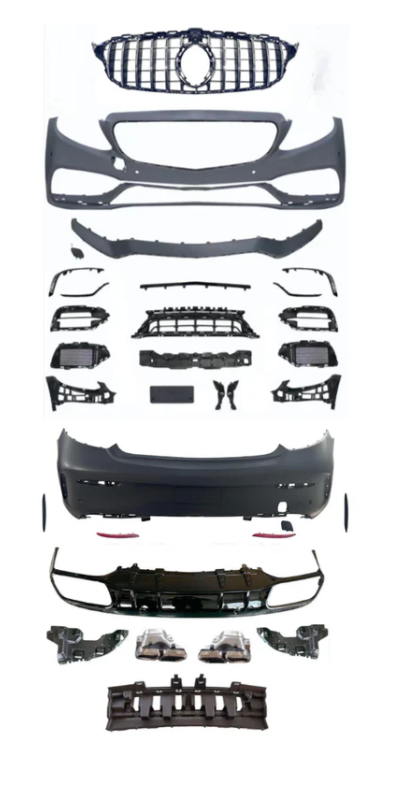 A To Z Compatible With Mercedes Benz C Class Coupe C205 (2016-2021) Upgrade Facelift Convert To C63amg Amg Body Kit Front Rear Bumper Diffuser Exhaust Tip CC-9657 (Shipping Cost Not Included In Price)