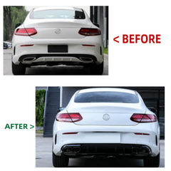 A To Z Compatible With Mercedes Benz C Class Coupe C205 (2016-2021) Upgrade Facelift Convert To C63amg Amg Body Kit Front Rear Bumper Diffuser Exhaust Tip CC-9657 (Shipping Cost Not Included In Price)