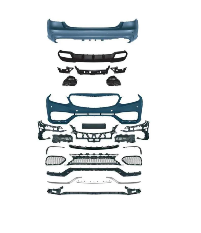 A To Z Compatible With Mercedes Benz E Class W212 Lci (2014-2016) Front Rear Bumper Upgrade Convert To Amg E63 Amg Bumper Body Kit Diffuser Exhaust Tip Side Skirts W212-012 CC-9713 (Shipping Cost Not Included In Price)