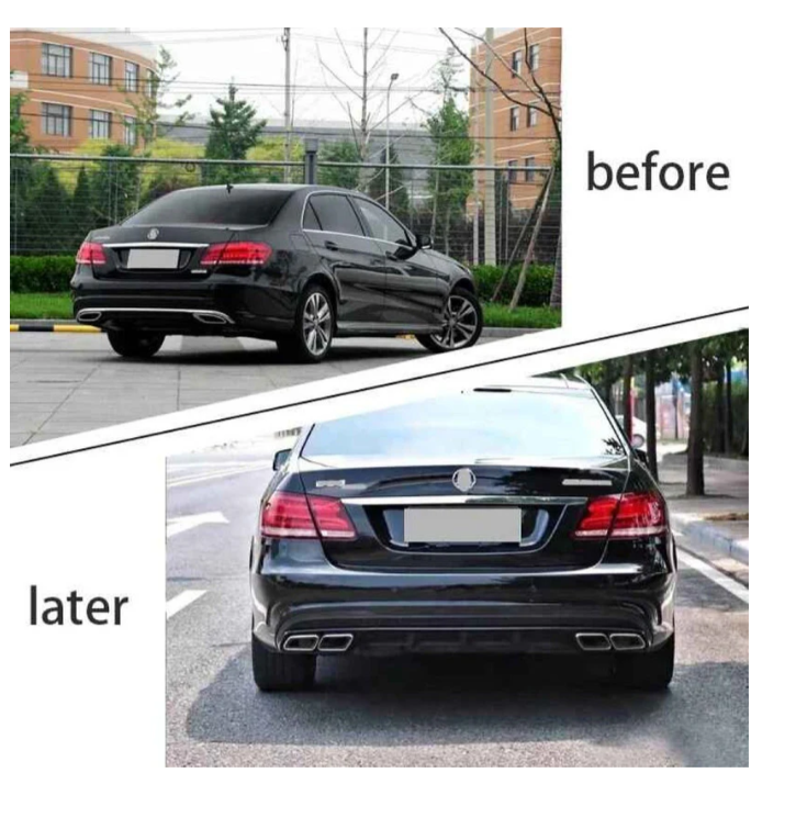 A To Z Compatible With Mercedes Benz E Class W212 Lci (2014-2016) Front Rear Bumper Upgrade Convert To Amg E63 Amg Bumper Body Kit Diffuser Exhaust Tip Side Skirts W212-012 CC-9713 (Shipping Cost Not Included In Price)