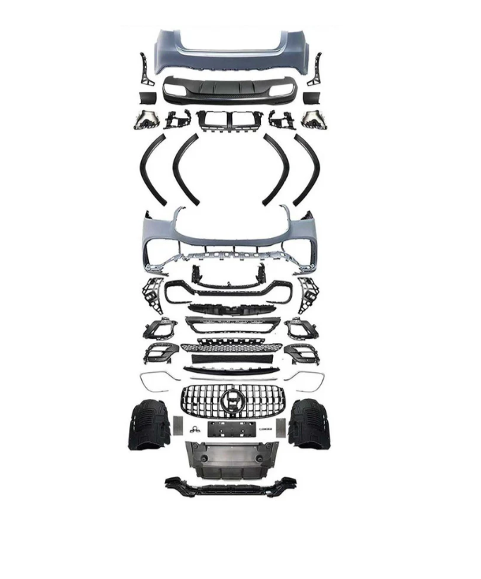 A To Z Compatible With Mercedes Benz Gls W167 X167 (2019-2025) Front Rear Bumper Upgrade Convert To Gls Amg63 Amg Bumper Body Kit Diffuser Exhaust Pipe Tip Wheel Arch Gc X167-011 CC-9732 (Shipping Cost Not Included In Price)