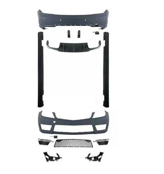 A To Z Compatible With Mercedes Benz C Class W204 (2011-2014) Front Rear Bumper Upgrade Convert To Amg C63 Amg Bumper Bodykit Diffuser Skirts W204-015 CC-9642 (Shipping Cost Not Included In Price)