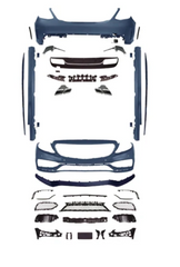 A To Z Compatible With Mercedes Benz C Class W205 (2015-2021) Front Rear Bumper Side Skirt Diffuser Exhaust Tip Upgrade Convert To Amg Amg C63 Bumper Bodykit GC W205-037 CC-9541 (Shipping Cost Not Included In Price)