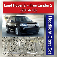 Front Headlight Glass Compatible with Land Rover 2 Free Lander 2 (2014-16)