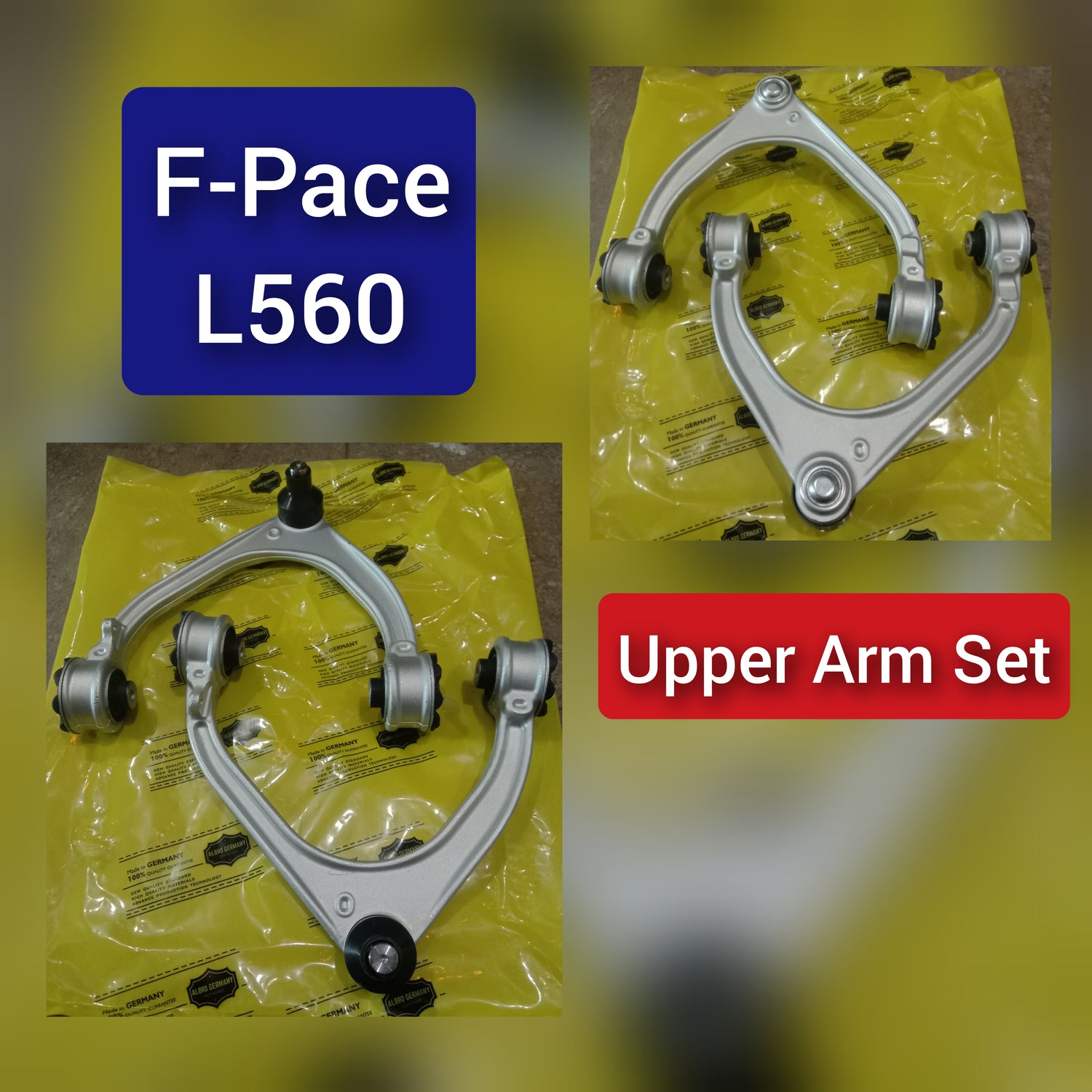 Front Upper Control Arm (Set Of 2) Left T4A1068 T4A1069  & Right T4A1010 Compatible with JAGUAR F-PACE (X761) & LAND ROVER RANGE ROVER VELAR (L560)