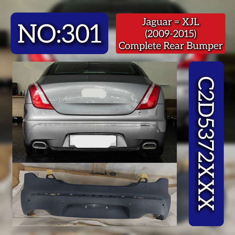 Complete Rear Bumper C2D5372XXX Compatible With Jaguar XJL (2009-2015) Tag No.301