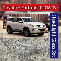 Front Headlight Glass Compatible With Toyota Fortuner 2016-19