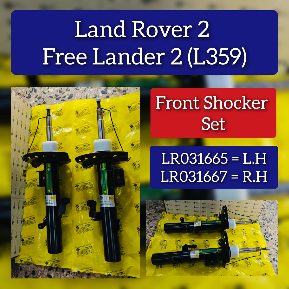 Front Right Shock Absorber LR031667 Compatible With LAND ROVER FREELANDER 2 (L359) | LR2 (1PCS)