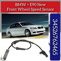 Front Left/Right ABS Wheel Speed Sensor 34526762465 Compatible With BMW 3 Series E90