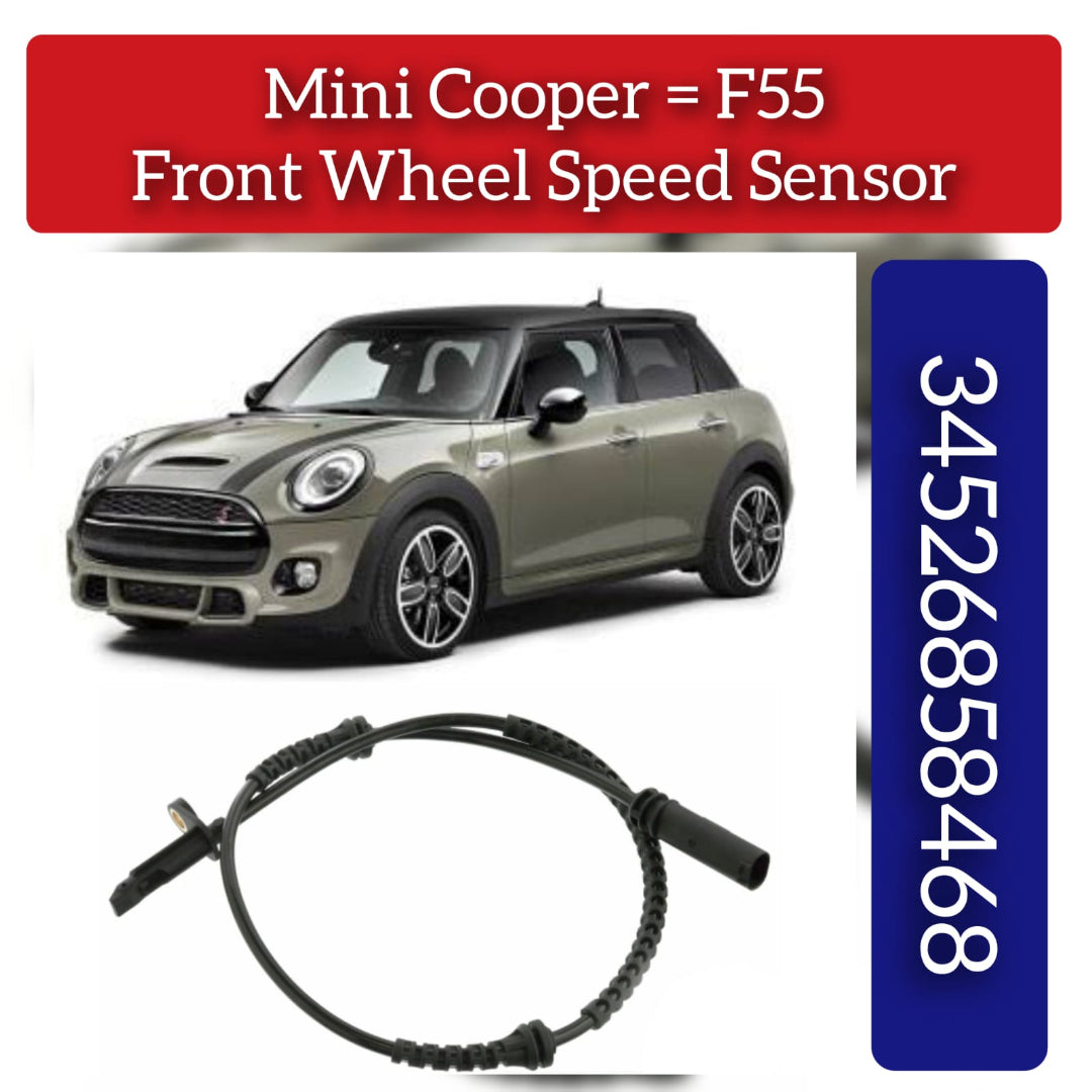 Front Left/Right ABS Wheel Speed Sensor 34526850761 34526858468 Compatible With MINI F55  & MINI F56