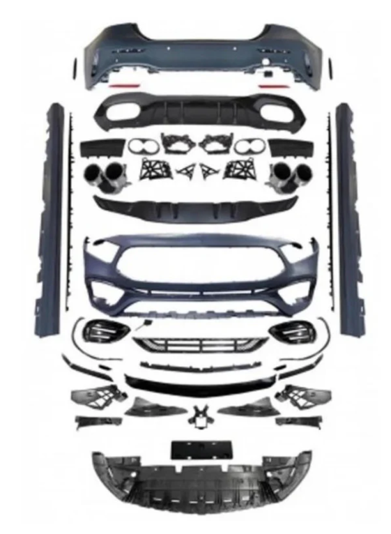 A To Z Compatible With Mercedes Benz A Class W177 (2018-2024) Front Rear Bumper Side Skirt Diffuser Exhaust Tip Upgrade Convert To Amg Amg45s Bumper Body Kit GC W177-017 CC-9475 (Shipping Cost Not Included In Price)