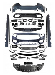 A To Z Compatible With Mercedes Benz A Class W177 (2018-2024) Front Rear Bumper Side Skirt Diffuser Exhaust Tip Upgrade Convert To Amg Amg45s Bumper Body Kit GC W177-017 CC-9475 (Shipping Cost Not Included In Price)