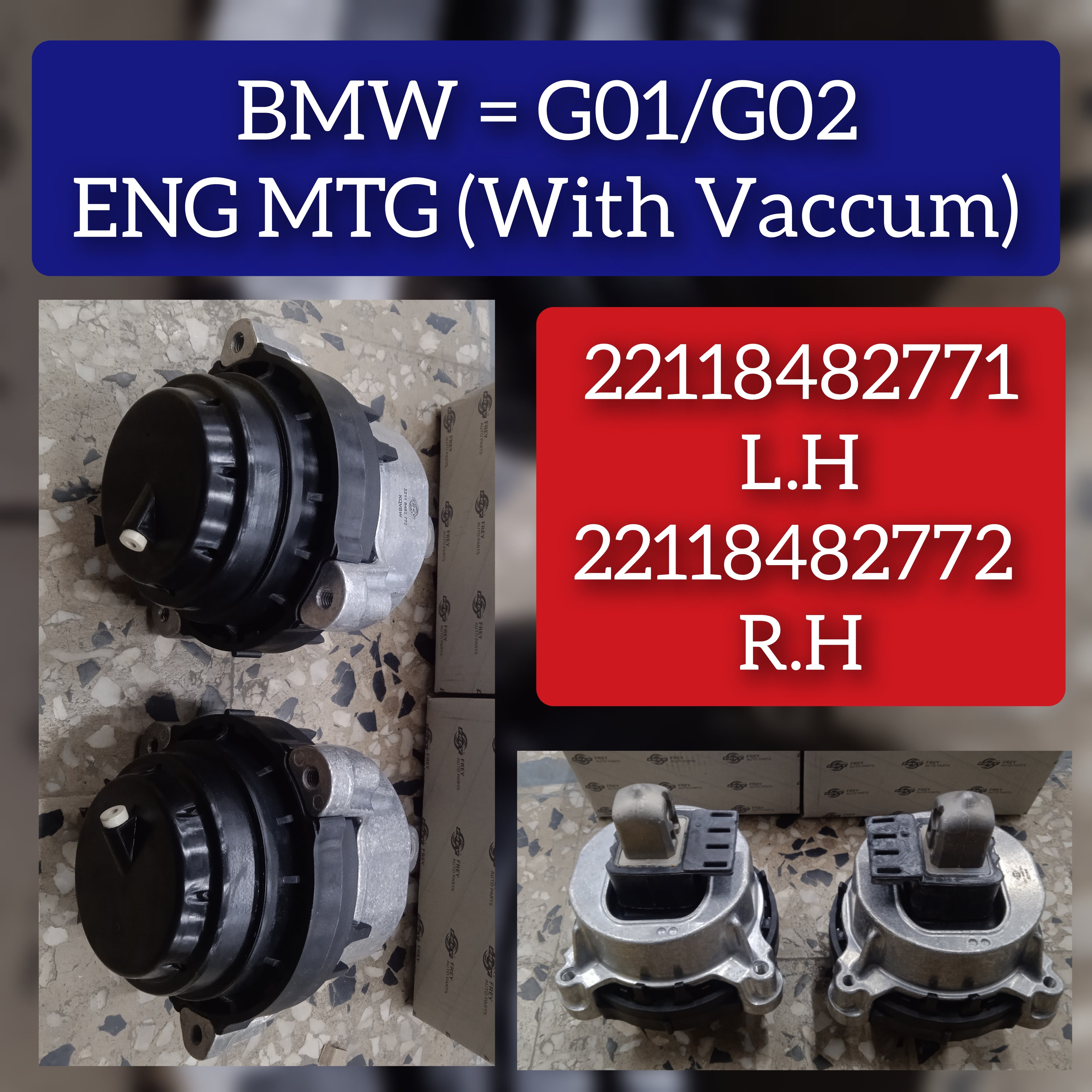 Engine Mounting Left 22118482771 Right 22118482772 Compatible With BMW X3 (G01)