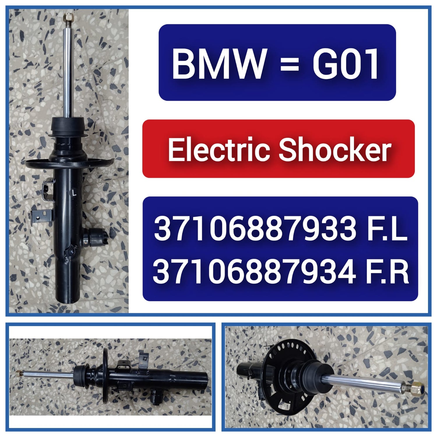 Front Right Air Suspension Electric Shock Absorber Strut 37106887934 37106887158 37106893784  Compatible With BMW X3 (G01, F97) & X4 (G02, F98)