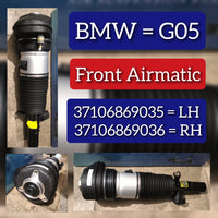 Front Right Air Suspension Shock Absorber Strut 37106869036 37106869030 37106869032  37106892426 Compatible With BMW BMW X5 G05 & X6 G06 & X7 G07 (