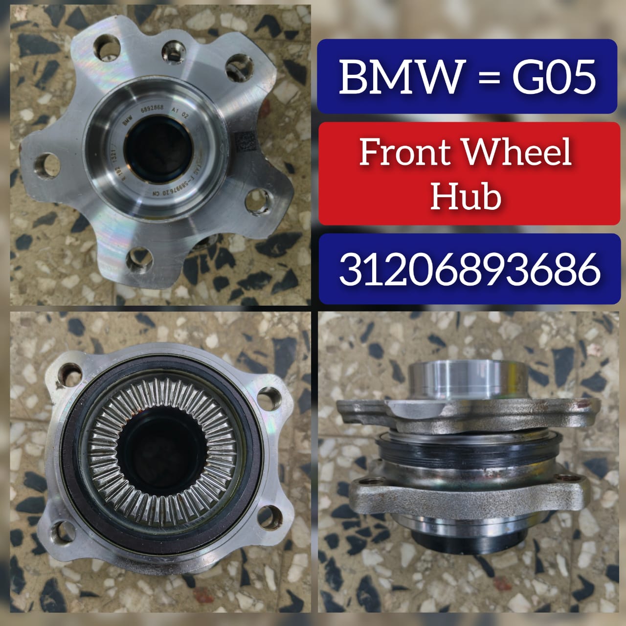 Front Wheel Hub 31206893686 & 31206864571 & 31206890070  Compatible With X5 BMW G05