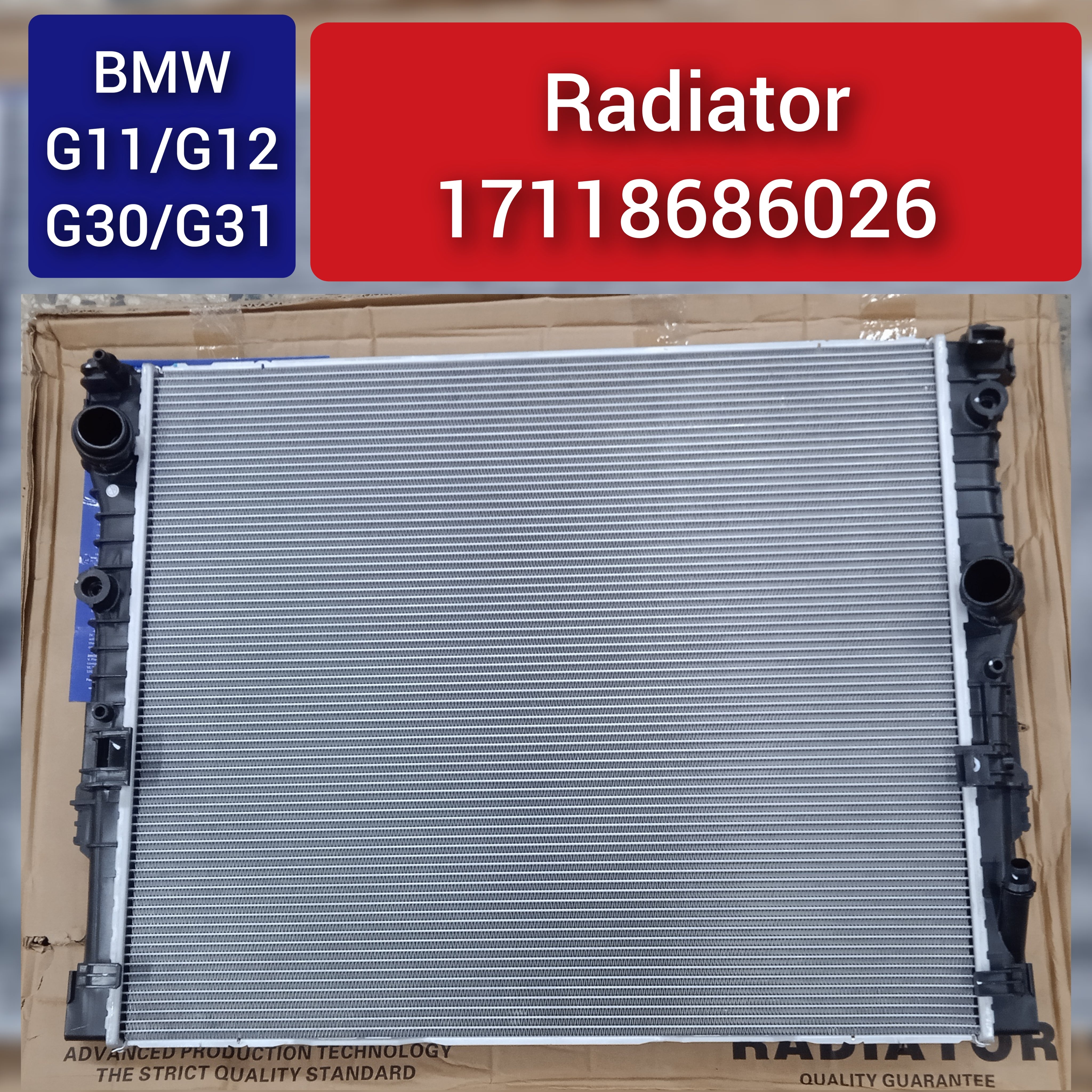 Engine  Cooling Radiator 17118650745 17118686026 17118743664 Compatible with BMW 5 Series (G30, F90) & 6 Gran Turismo (G32) & 7 Series (G11, G12)