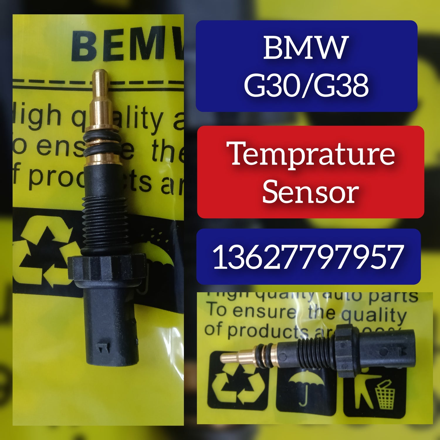 Temperature Senser 13627797957 Compatible With MINI MINI (F55) & | MINI / COOPER MINI (F56)  &| MINI / COOPER MINI COUNTRYMAN & (R60) |BMW7 (F01, F02, F03, F04)