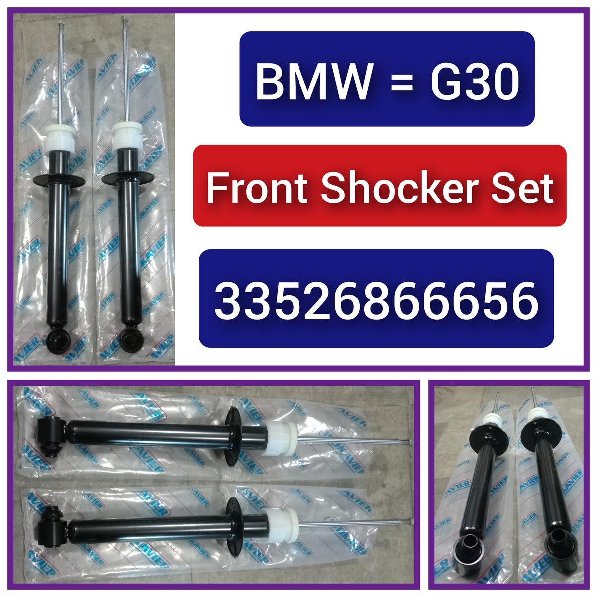 Front (Left & Right Same) Shock Absorber 33526866656 Compatible With BMW 5 Series (G30, F90) (1PCS)