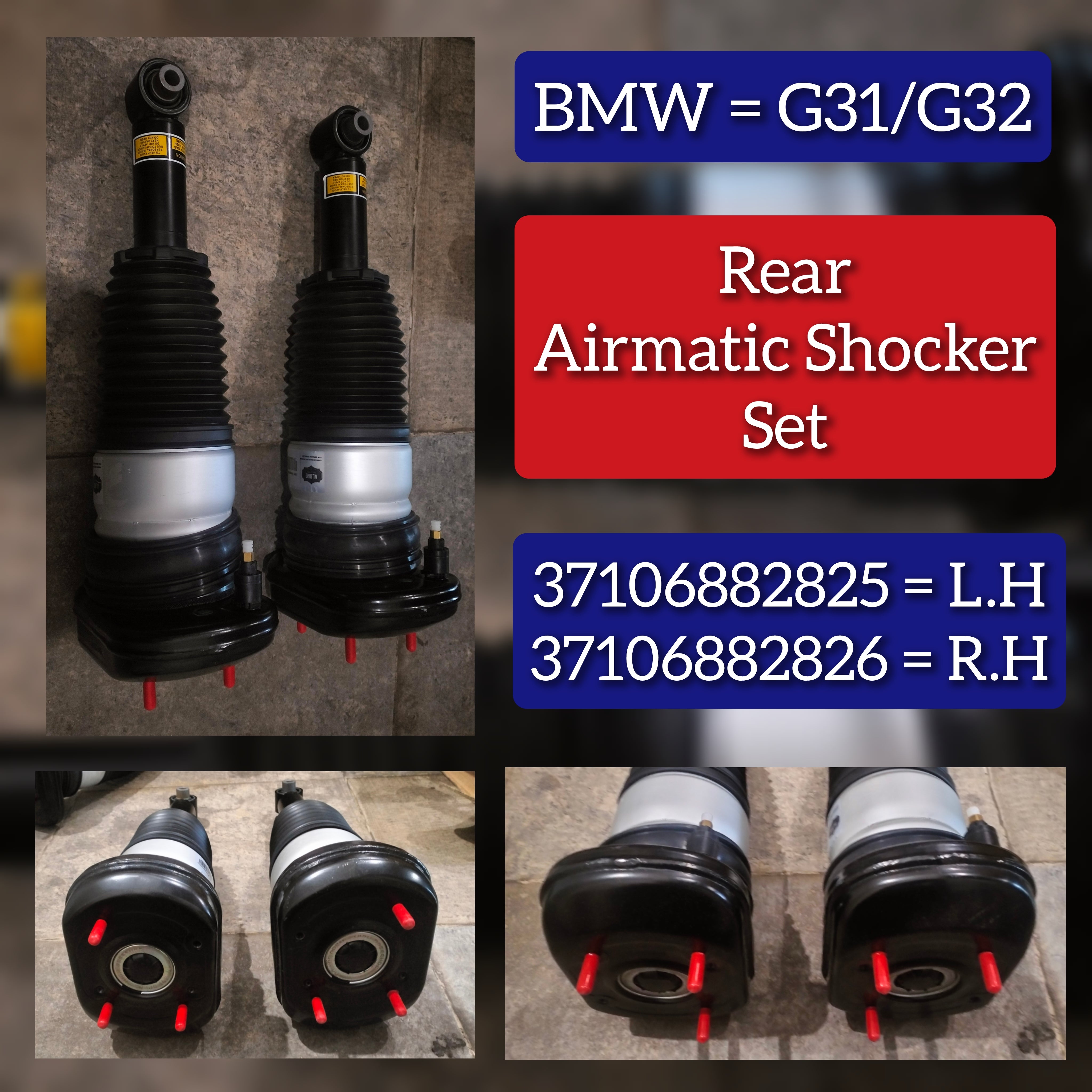 Rear Left Air Suspension Shock Absorber Strut 37106866713 37106882825 Compatible With BMW 6 Gran Turismo (G32) & 7 Series (G11, G12)