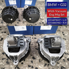 Engine Mounting Set With Vacuum Left 22116878247 Right 22116860482 Compatible With BMW & X4 (G02, F98) & X5 (G05, F95) & X5 Van (G05) & X7 (G07)
