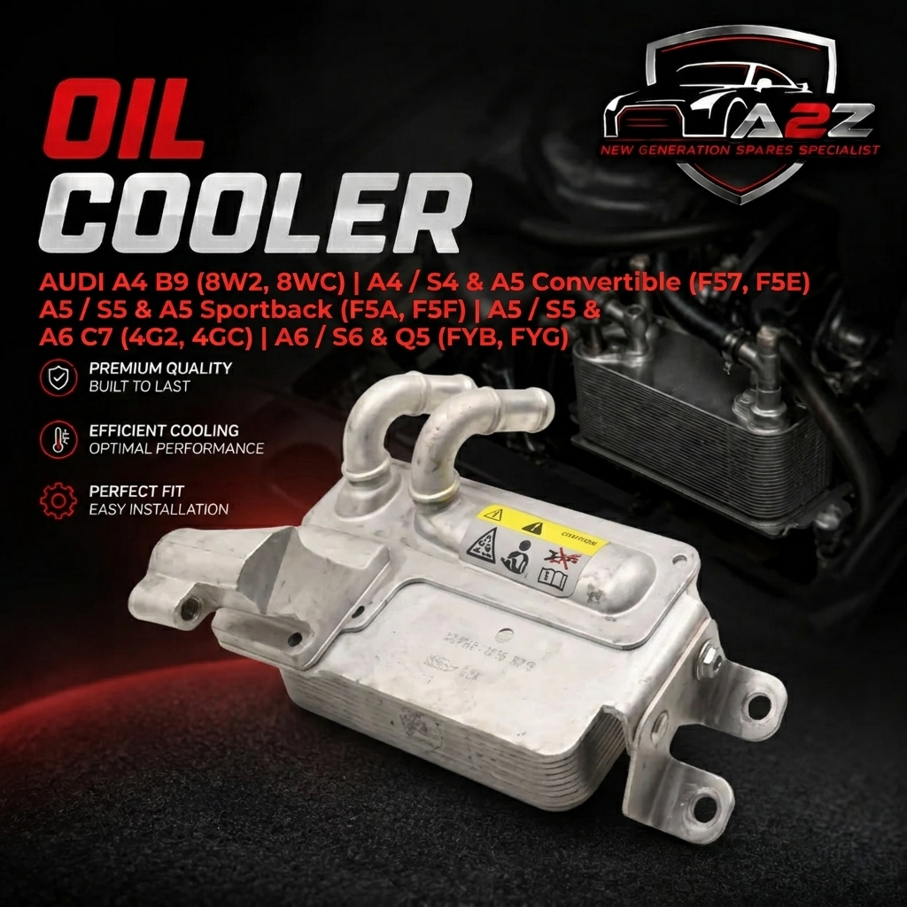Oil Cooler 4G0317021AR 4G0317021AH Compatible With AUDI A4 B9 (8W2, 8WC) | A4 / S4 & A5 Convertible (F57, F5E) | A5 / S5 & A5 Sportback (F5A, F5F) | A5 / S5 & A6 C7 (4G2, 4GC) | A6 / S6 & Q5 (FYB, FYG)