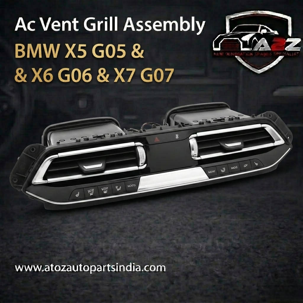 Black Center Ac Vent Grille Assembly 64119458542 Compatible With BMW X5 G05 & X6 G06 &  X7 G07