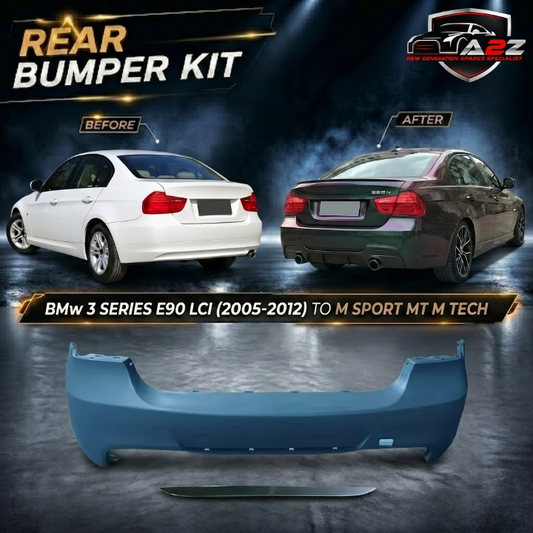 A TO Z Compatible With Bmw 3 Series E90 Lci (2005-2012) Rear Bumper Upgrade Convert To M Sport Mt M Tech Bodykit Bumper E90-005 Gc CC-9154 (Shipping Cost Not Included In Price)
