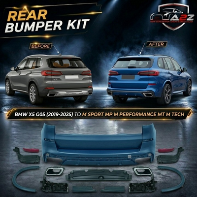 Rear Bumper Body Kit Compatible With BMW X5 G05 (2019-2025) Upgrade To - M Sport Mp M Performance Mt M Tech (Shipping Cost Not Included In Price)