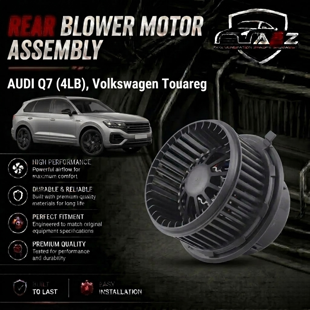 Rear Blower Motor Assembly 7E0819021A 7H0819021 7H0819021A 95557206100 95557206101 Compatible With AUDI Q7 (4LB),  Volkswagen Touareg