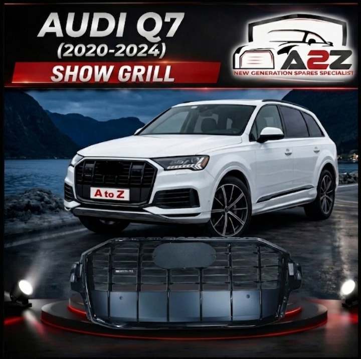 Matt Black Original Show Grill 4M0853651AHVM2 4M0853651G 4M0853651J 4M0853651Q 4M0853651QRN4 4M0853653E 4M0853653G Compatible With AUDI Q7 (2020-2024) Tag No.172