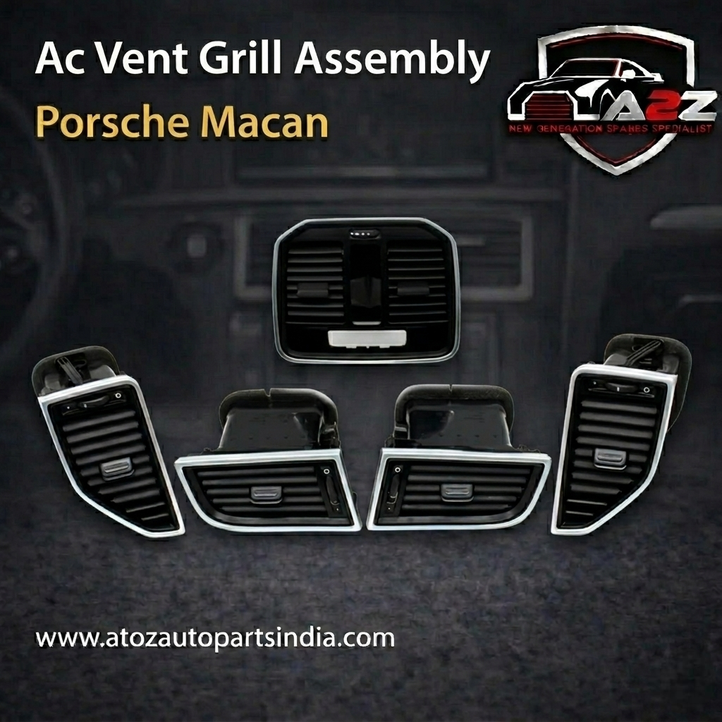 Black Ac Vent Grille Assembly Front-Right 95B819702 & Front-Left 95B819701 & Center-Left 95B819201 & Center-Right 95B819201 & Rear 95B819203B Compatible With Porsche Macan