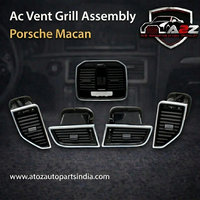 Black Ac Vent Grille Assembly Front-Right 95B819702 & Front-Left 95B819701 & Center-Left 95B819201 & Center-Right 95B819201 & Rear 95B819203B Compatible With Porsche Macan