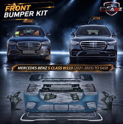 Front Bumper Kit Compatible With Mercedes Benz S Class W223 (2021-2025) Upgrade To Mercedes Benz AMG S450 (Shipping Cost Not Included In Price)