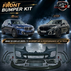 Front Bumper Body Kit Compatible with BMW X5 G05 LCI 2023 To M Sport Mp M Performance Mt M Tech Upgrade |  (Shipping Cost Not Included In Price)