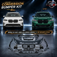 Complete Front & Rear Bumper Full Body Conversation Kit Compatible With BMW X3 G01 G08 LCI (2022-2025) To M Sport X3M Style Upgrade | Shipping Cost Not Included