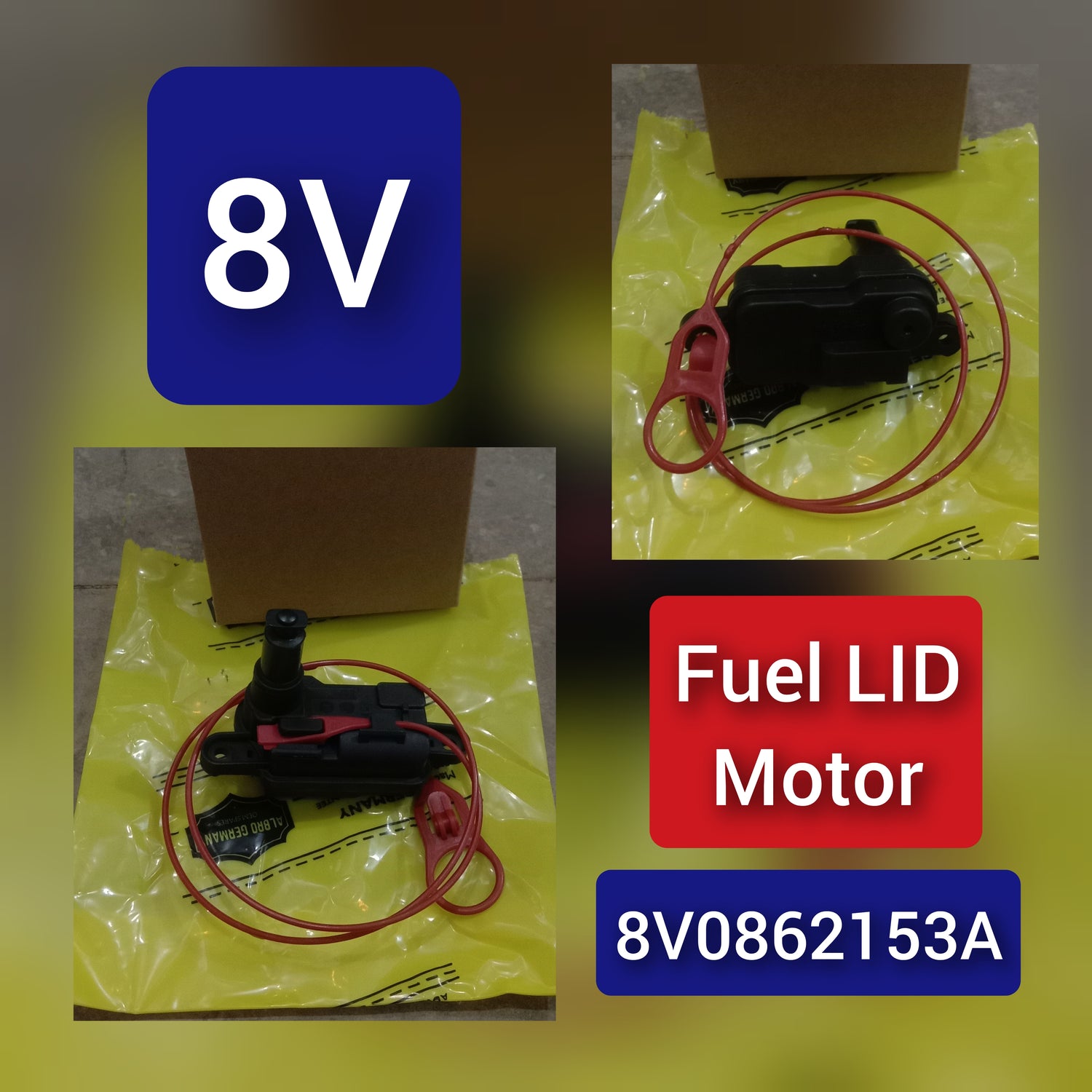 Fuel Door Lock Flap Actuator 8V0862153A 8V0862153 Compatible With 8V-AUDI A3 A4 A5 A6 A8 Q3  (2008-16)