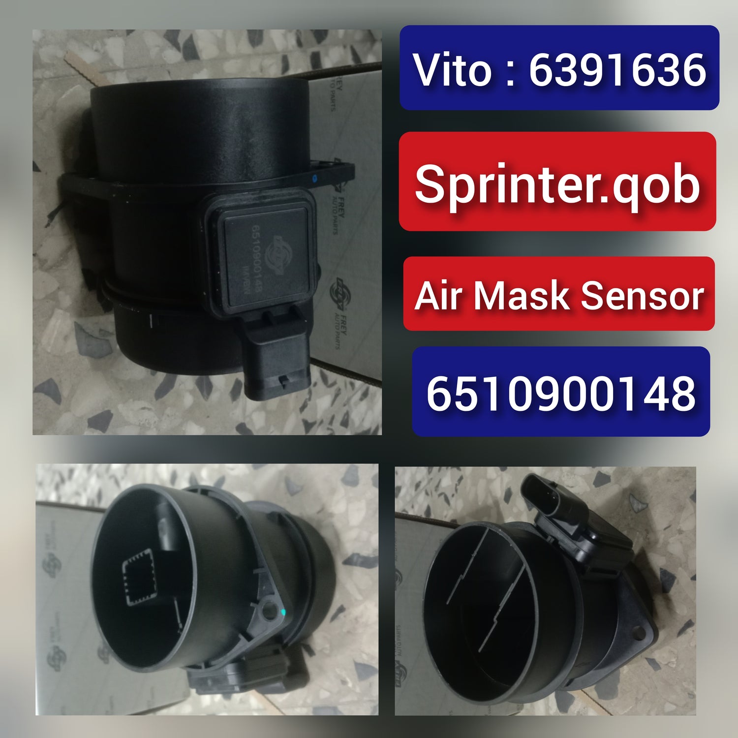 Air Flow Masse Meter Sensor 6510900148/A6510900048/5WK97817 Compatible With MERCEDES-BENZ C-CLASS W204 &  E-CLASS W212