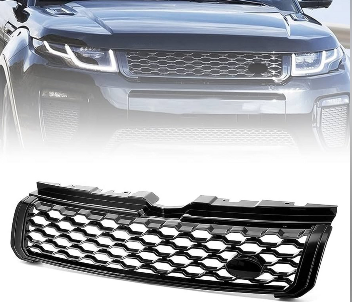 Black Chrome Show Grill  Compatible With  Land Rover RANGE ROVER EVOQUE  L538 Land Rover L538 (2016-19) Tag 31