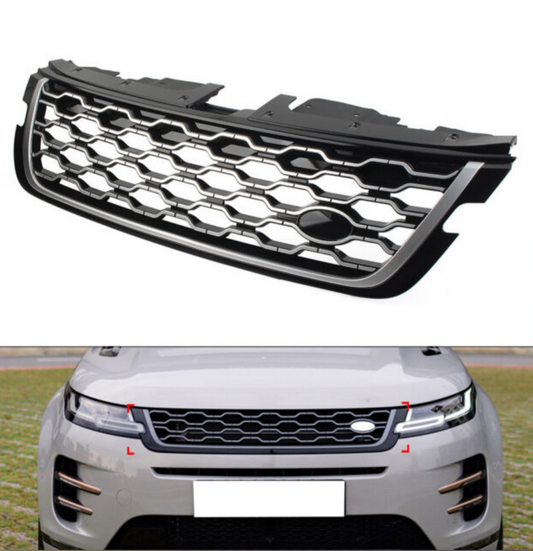 Silver Chrome Show Grill Compatible With Land Rover Range Rover Evoque L551 (2020-23) Tag 36